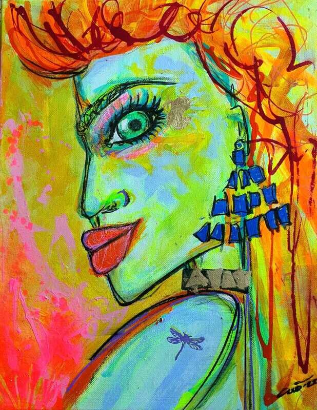 "AVA" ARTE ORIGINAL - TECNICA ACRILICO-MIXTA SOBRE CANVAS