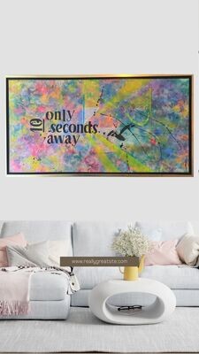 FUTURE FWD/10 SECS. - ARTE ORIGINAL ABSTRACTO - TECNICA ACRILICO-MIXTA SOBRE LIENZO