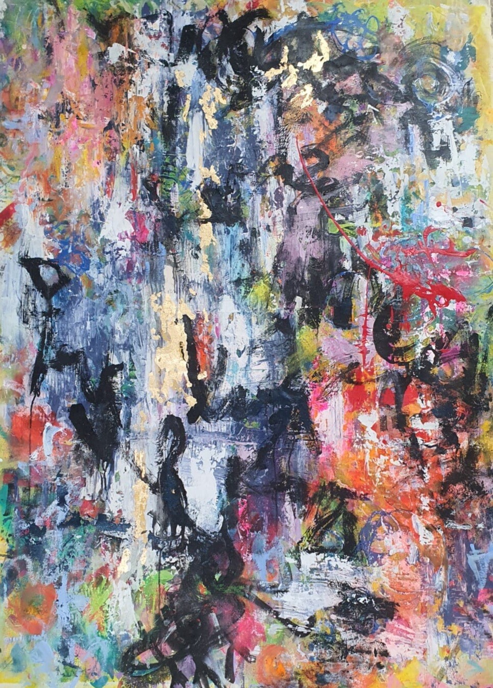 &quot;(ECSTATIC) DANCERS&quot;- ARTE ORIGINAL ABSTRACTO - TECNICA ACRILICO-MIXTA SOBRE LIENZO