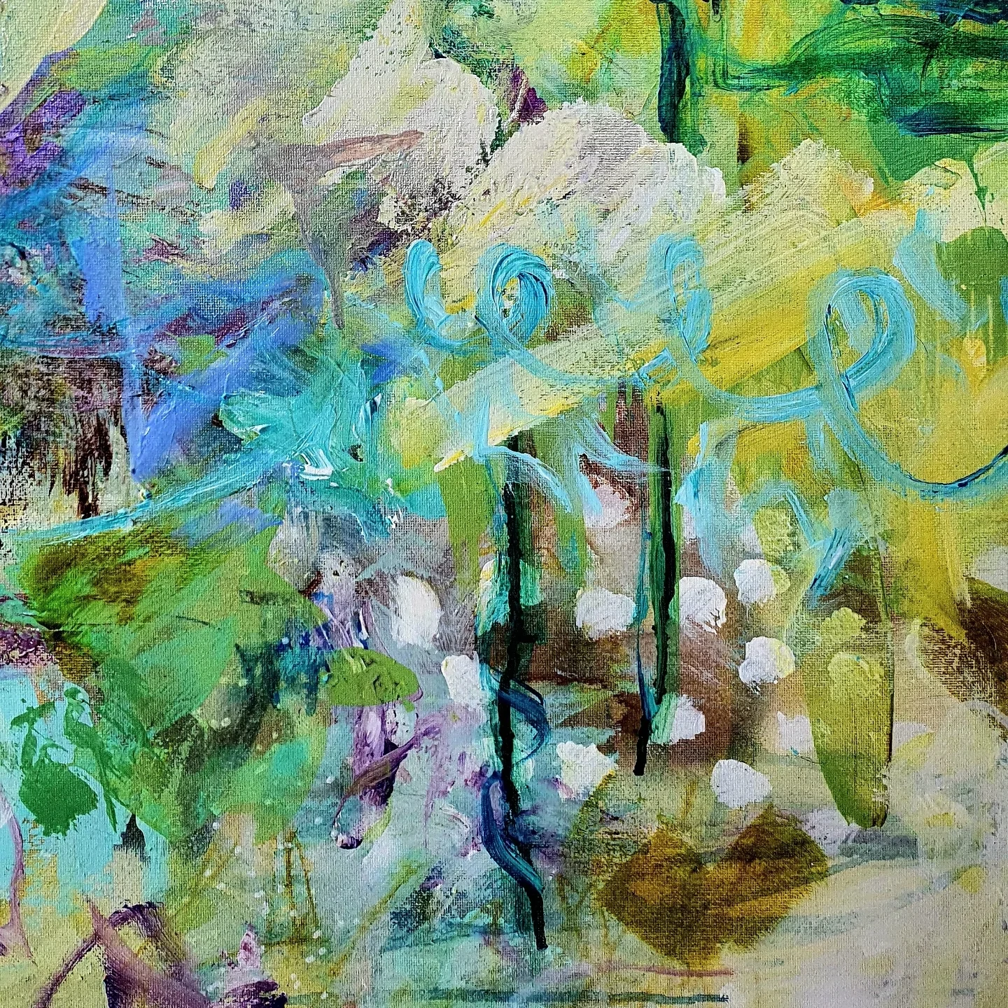 LORETO - ARTE ORIGINAL ABSTRACTO - TECNICA ACRILICO-MIXTA SOBRE LIENZO