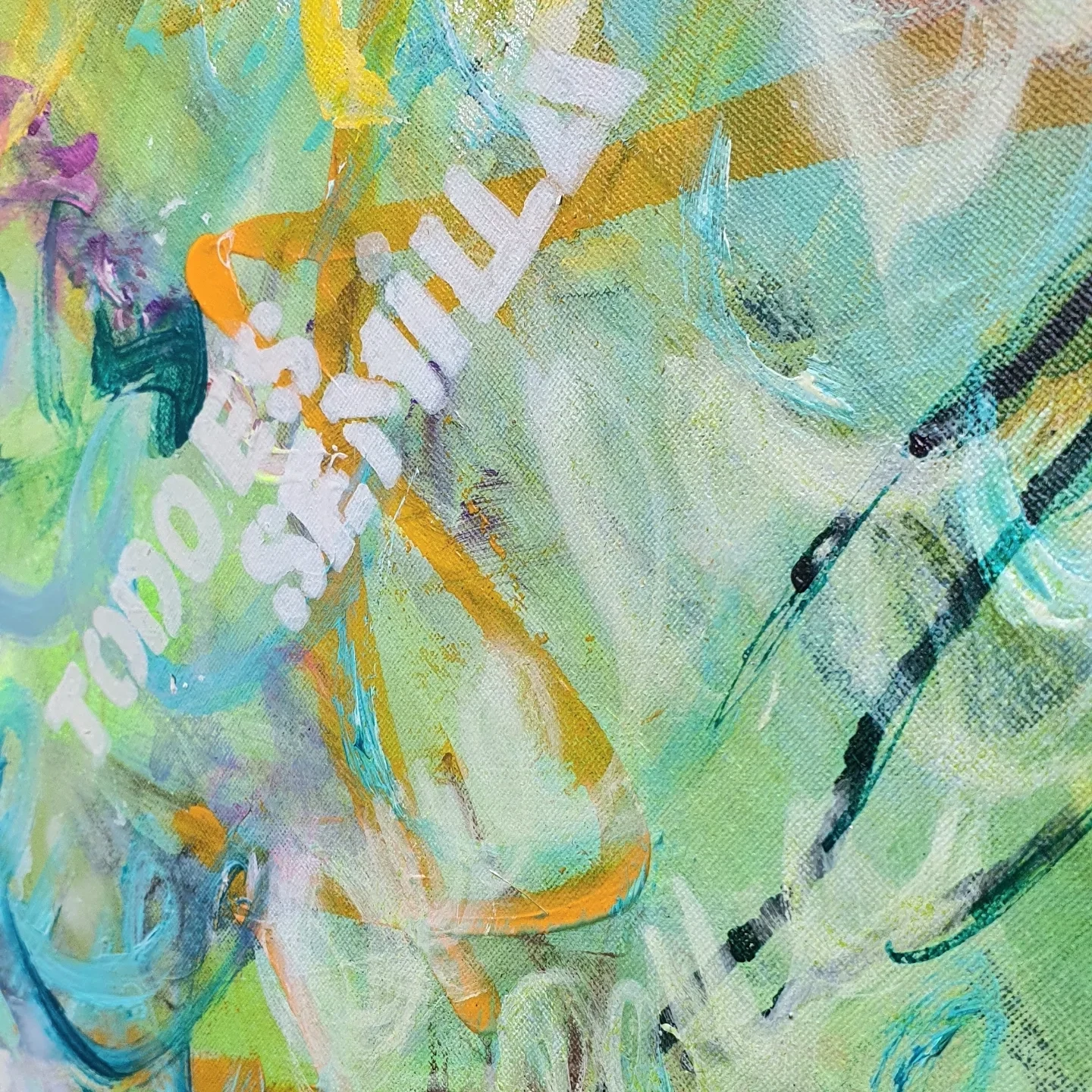 LORETO - ARTE ORIGINAL ABSTRACTO - TECNICA ACRILICO-MIXTA SOBRE LIENZO
