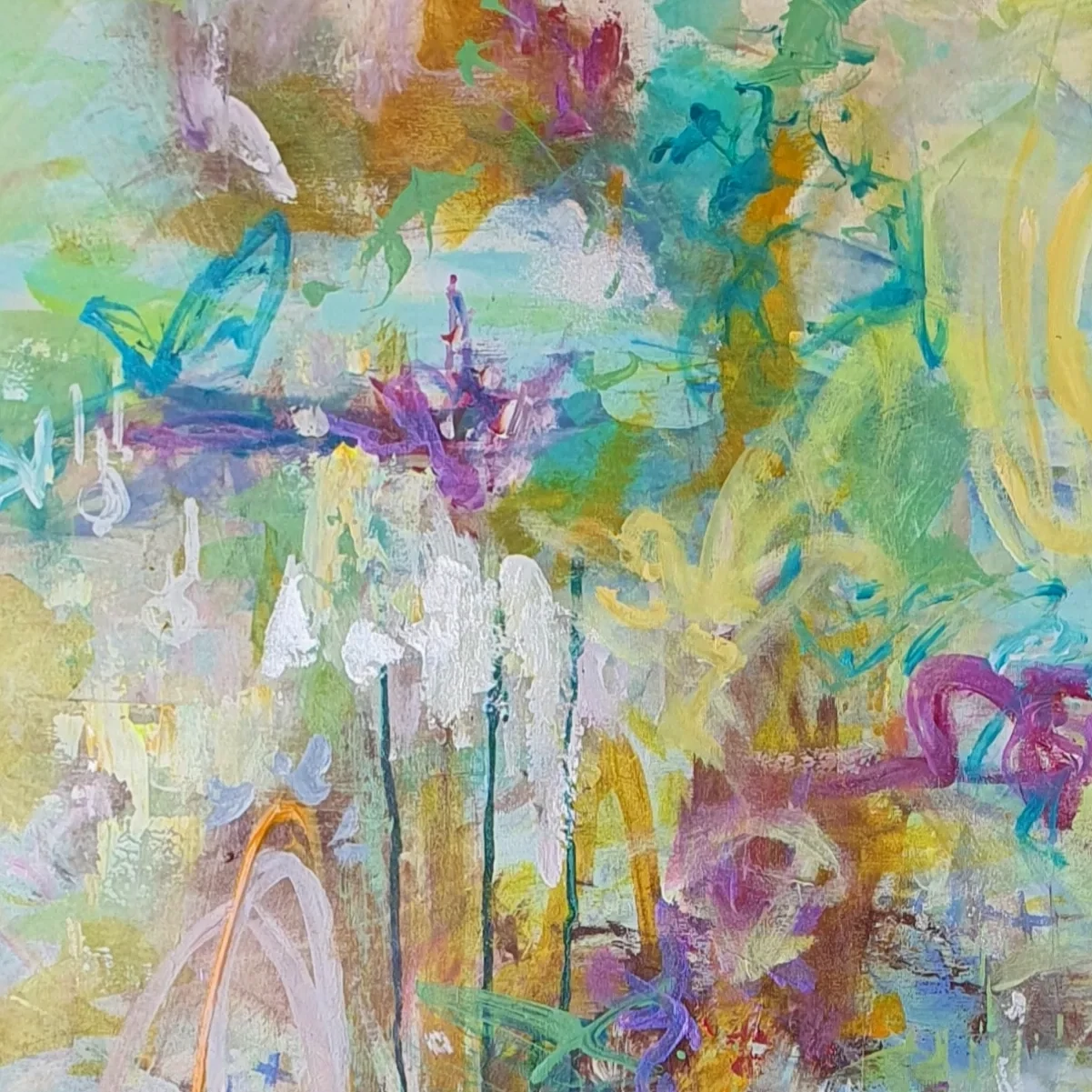 LORETO - ARTE ORIGINAL ABSTRACTO - TECNICA ACRILICO-MIXTA SOBRE LIENZO