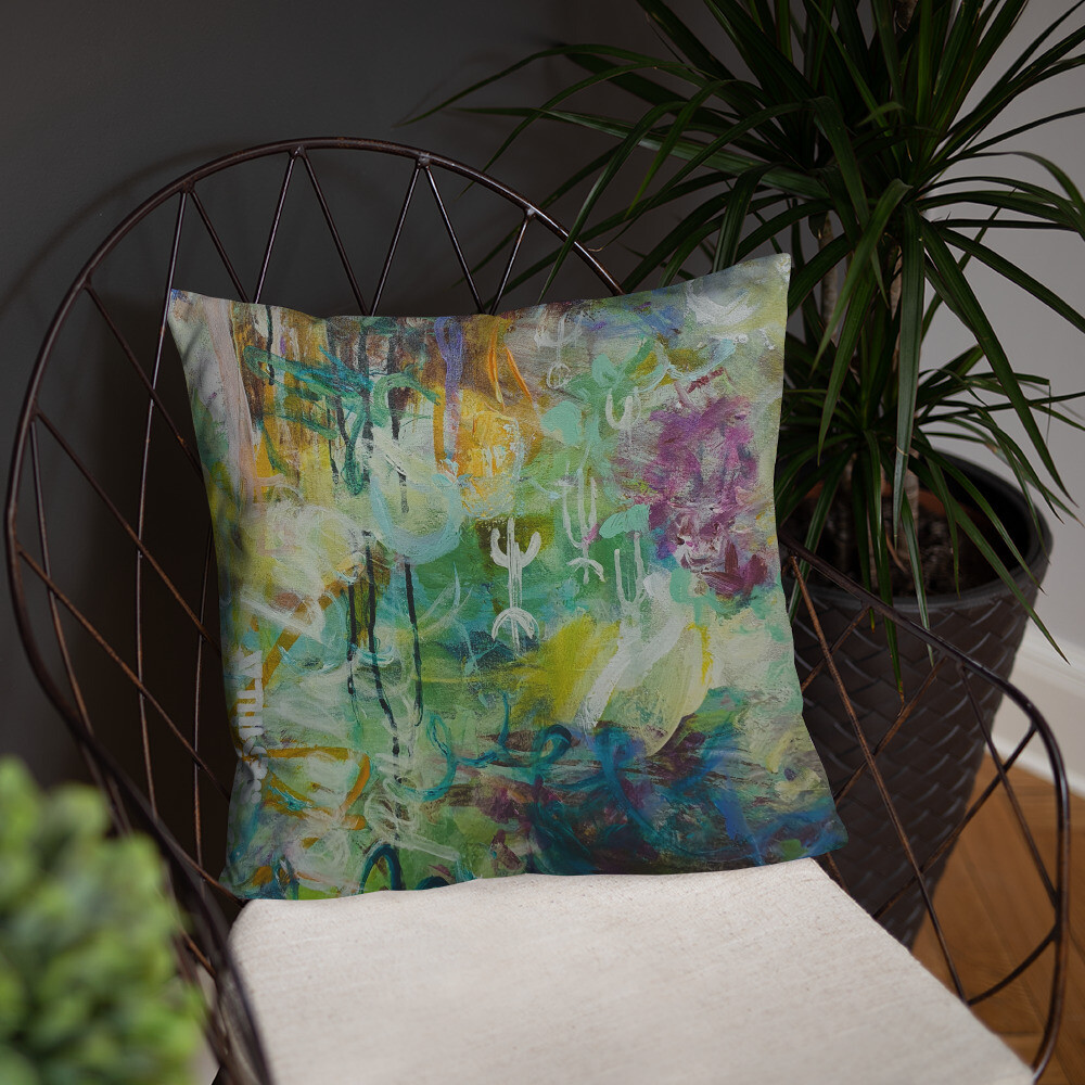 FUNDA DE COJIN, INSPIRACION OBRA ORIGINAL MAGABUNDA: OBRA &quot;LORETO&quot; (para vivir bonito) Basic Pillow case - Various sizes