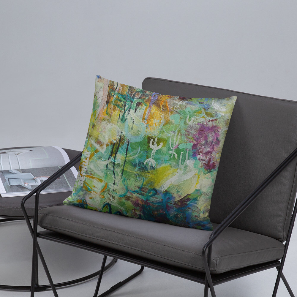 FUNDA DE COJIN, INSPIRACION OBRA ORIGINAL MAGABUNDA: OBRA &quot;LORETO&quot; (para vivir bonito) Basic Pillow case - Various sizes