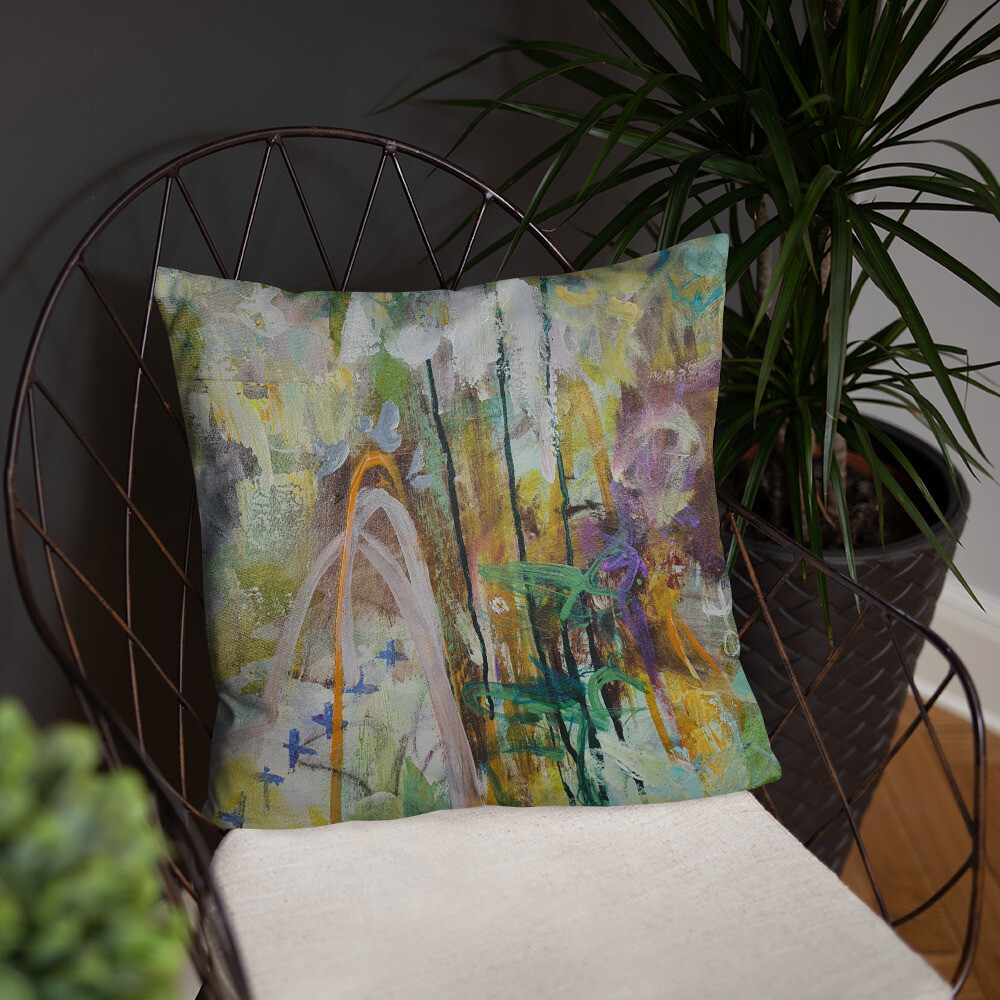 FUNDA DE COJIN, INSPIRACION OBRA ORIGINAL MAGABUNDA: OBRA &quot;LORETO&quot; (para vivir bonito) Basic Pillow case - Various sizes