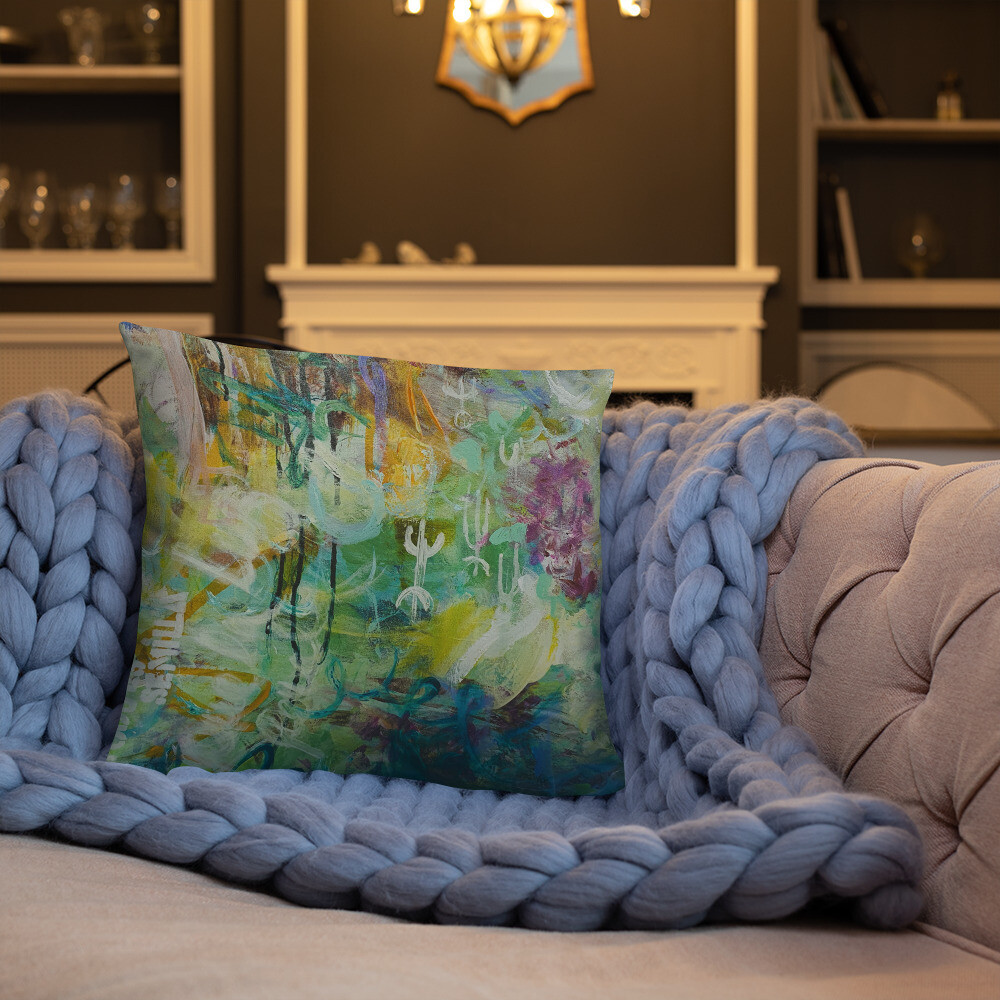 FUNDA DE COJIN, INSPIRACION OBRA ORIGINAL MAGABUNDA: OBRA &quot;LORETO&quot; (para vivir bonito) Basic Pillow case - Various sizes