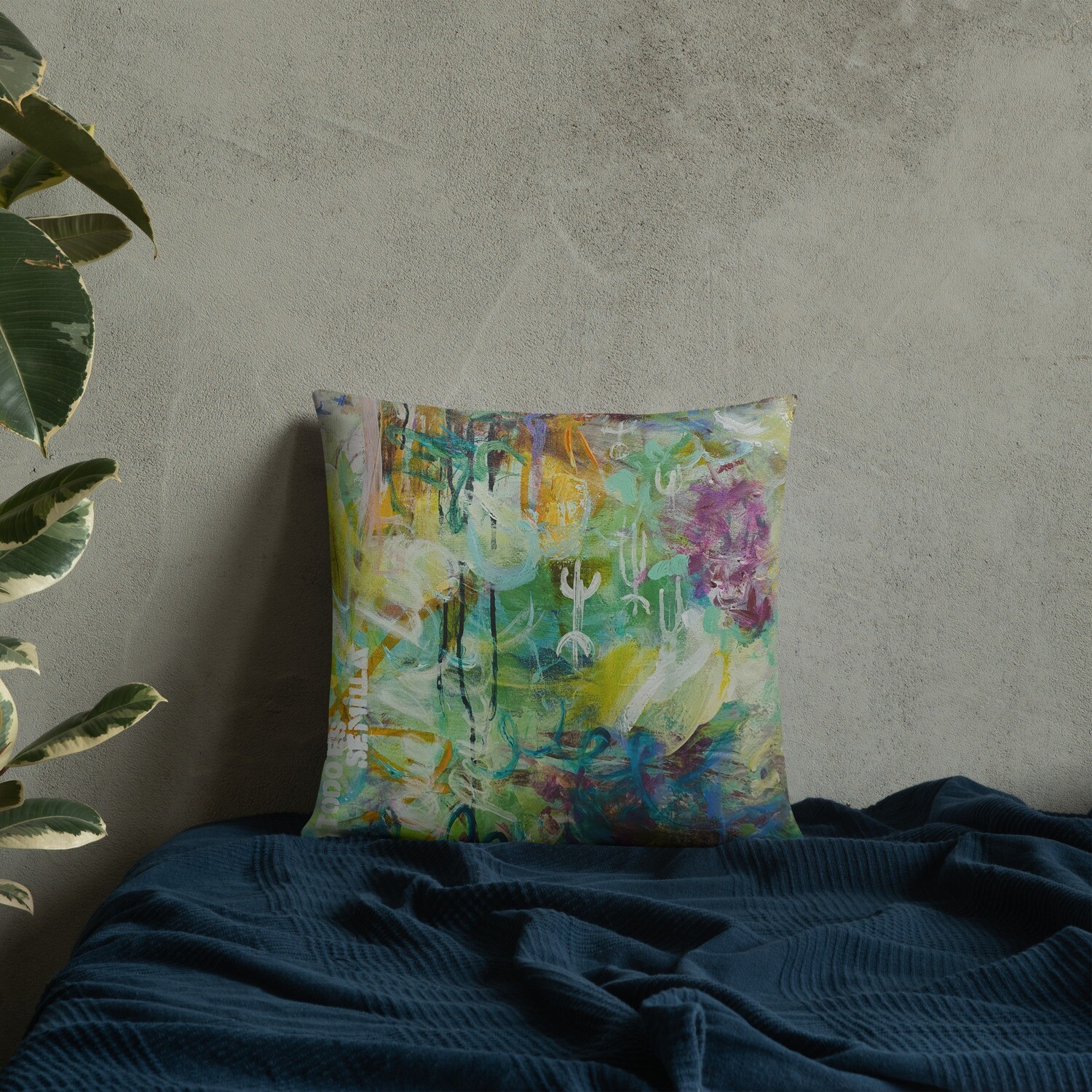 FUNDA DE COJIN, INSPIRACION OBRA ORIGINAL MAGABUNDA: OBRA &quot;LORETO&quot; (para vivir bonito) Basic Pillow case - Various sizes