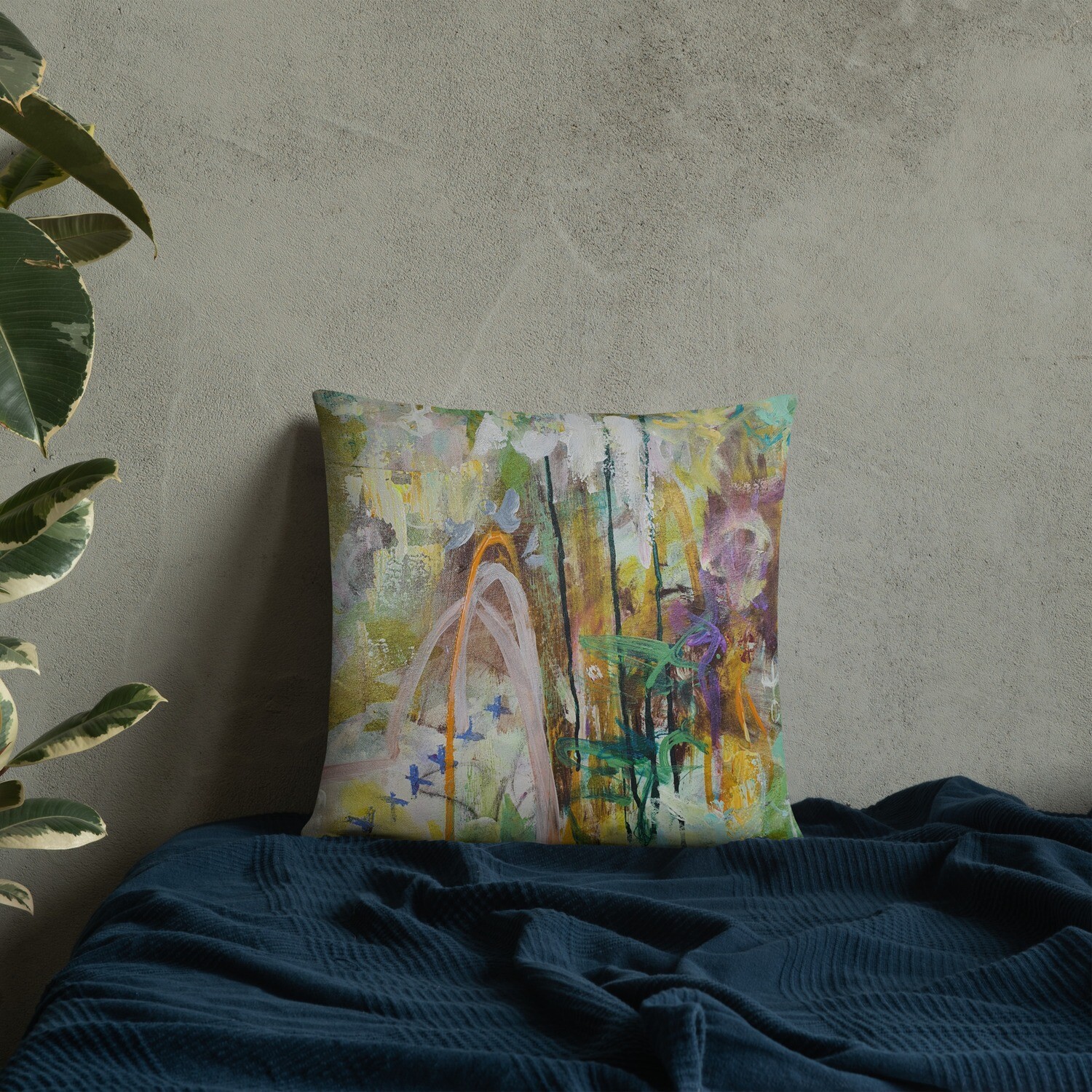 FUNDA DE COJIN, INSPIRACION OBRA ORIGINAL MAGABUNDA: OBRA &quot;LORETO&quot; (para vivir bonito) Basic Pillow case - Various sizes