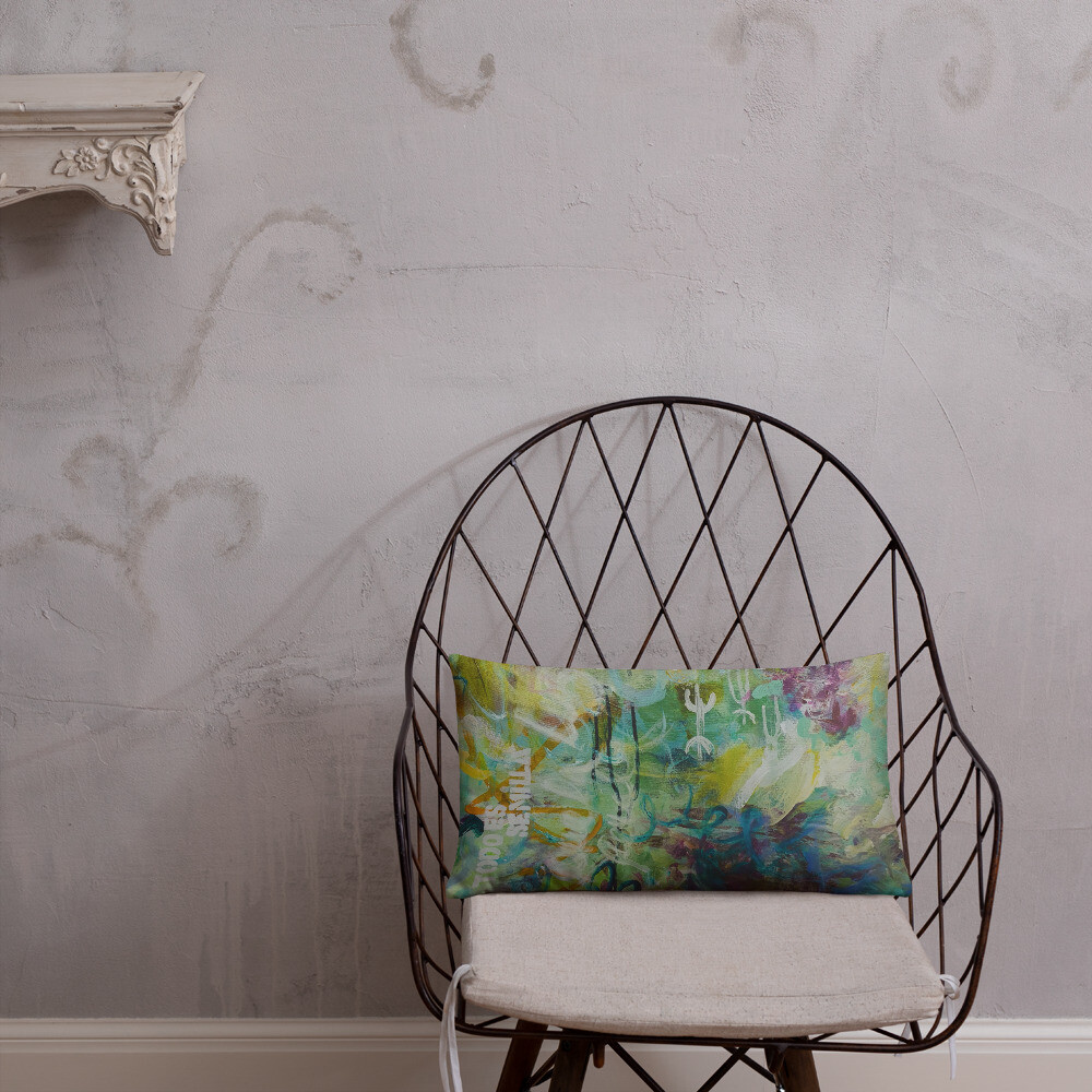 FUNDA DE COJIN, INSPIRACION OBRA ORIGINAL MAGABUNDA: OBRA &quot;LORETO&quot; (para vivir bonito) Basic Pillow case - Various sizes