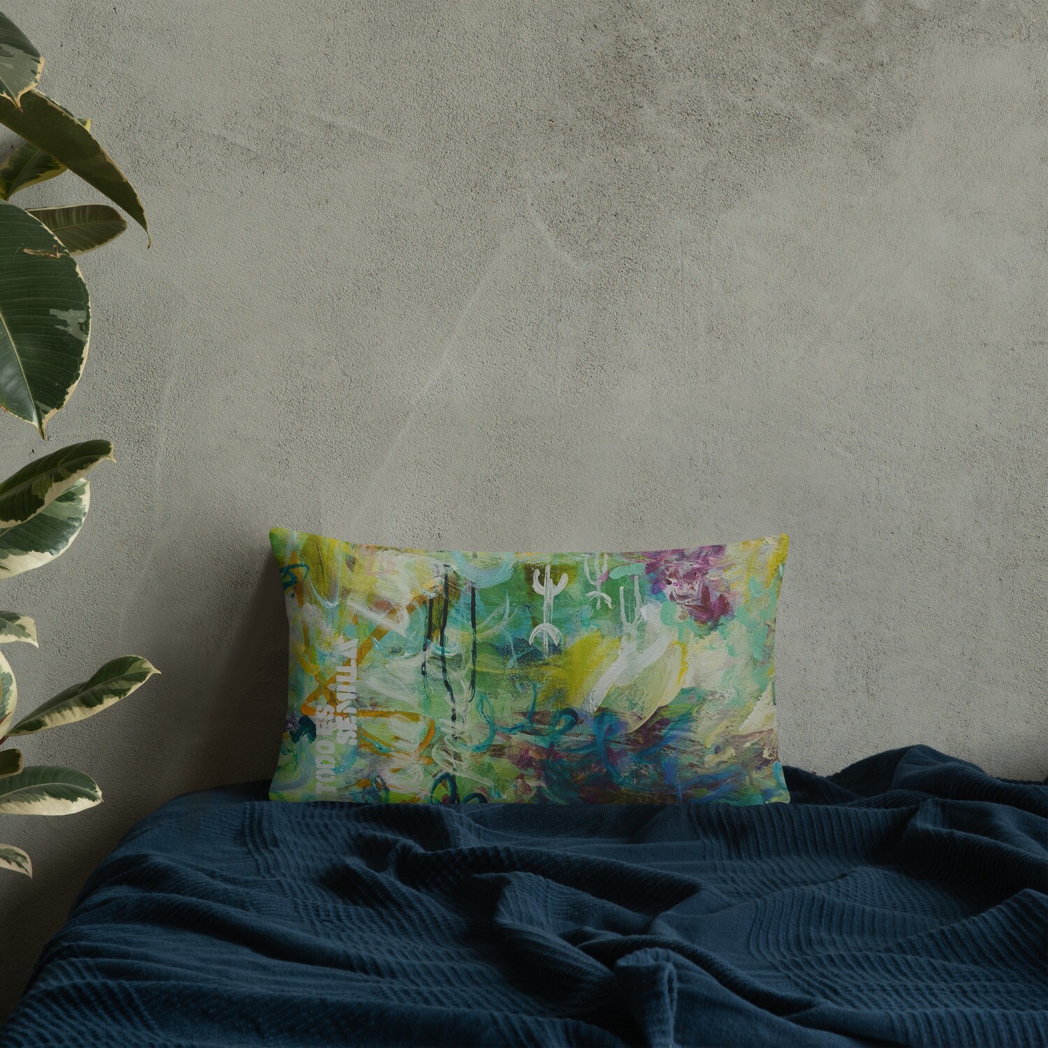 FUNDA DE COJIN, INSPIRACION OBRA ORIGINAL MAGABUNDA: OBRA &quot;LORETO&quot; (para vivir bonito) Basic Pillow case - Various sizes