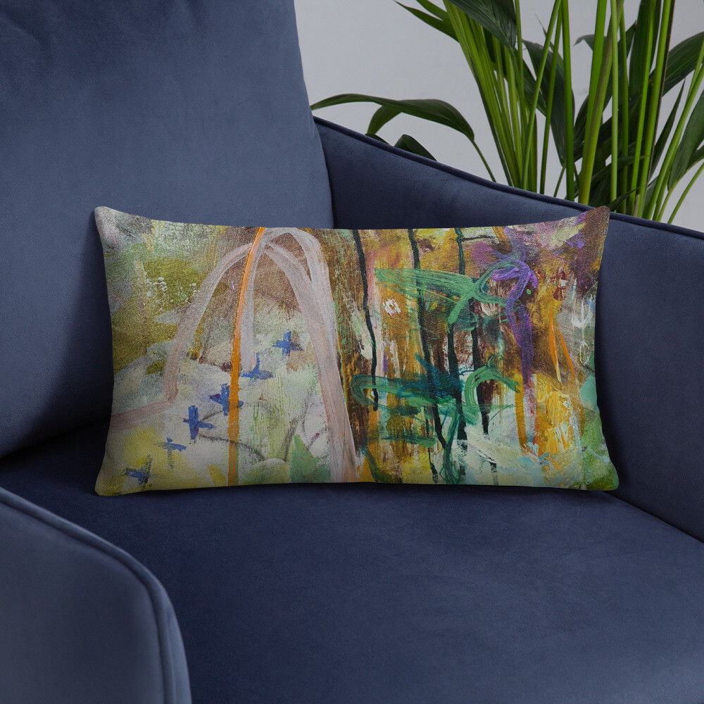 FUNDA DE COJIN, INSPIRACION OBRA ORIGINAL MAGABUNDA: OBRA &quot;LORETO&quot; (para vivir bonito) Basic Pillow case - Various sizes