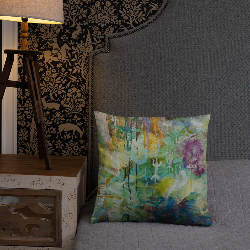 FUNDA DE COJIN, INSPIRACION OBRA ORIGINAL MAGABUNDA: OBRA &quot;LORETO&quot; (para vivir bonito) Basic Pillow case - Various sizes