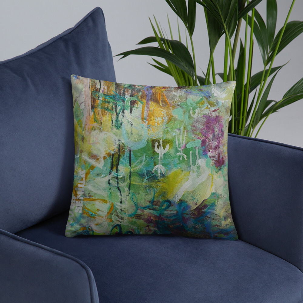 FUNDA DE COJIN, INSPIRACION OBRA ORIGINAL MAGABUNDA: OBRA &quot;LORETO&quot; (para vivir bonito) Basic Pillow case - Various sizes