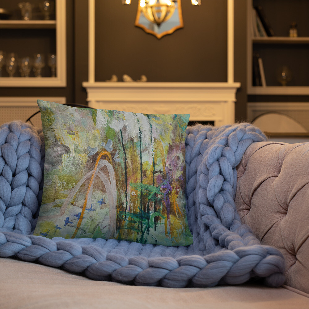 FUNDA DE COJIN, INSPIRACION OBRA ORIGINAL MAGABUNDA: OBRA &quot;LORETO&quot; (para vivir bonito) Basic Pillow case - Various sizes