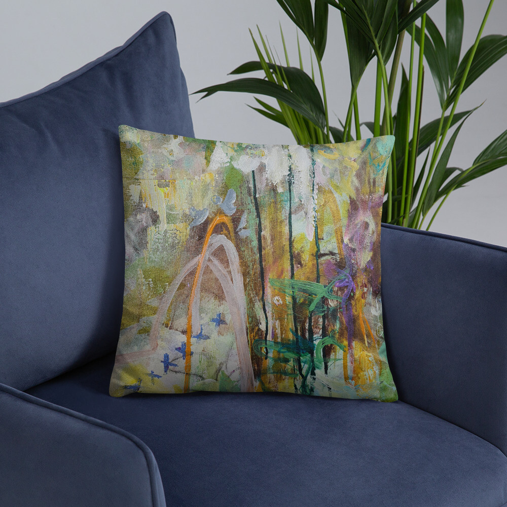 FUNDA DE COJIN, INSPIRACION OBRA ORIGINAL MAGABUNDA: OBRA &quot;LORETO&quot; (para vivir bonito) Basic Pillow case - Various sizes