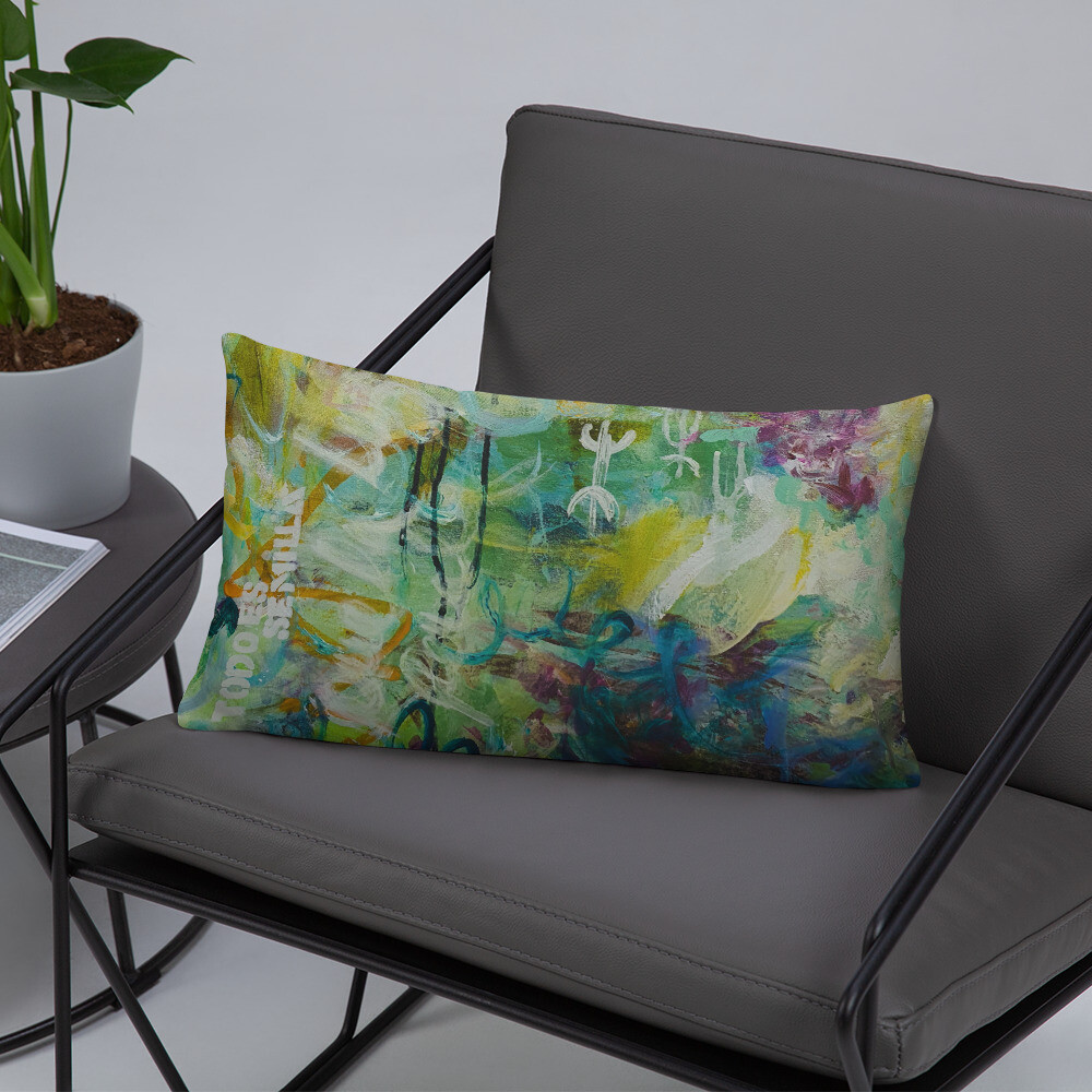 FUNDA DE COJIN, INSPIRACION OBRA ORIGINAL MAGABUNDA: OBRA &quot;LORETO&quot; (para vivir bonito) Basic Pillow case - Various sizes