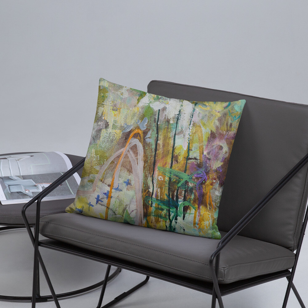 FUNDA DE COJIN, INSPIRACION OBRA ORIGINAL MAGABUNDA: OBRA &quot;LORETO&quot; (para vivir bonito) Basic Pillow case - Various sizes