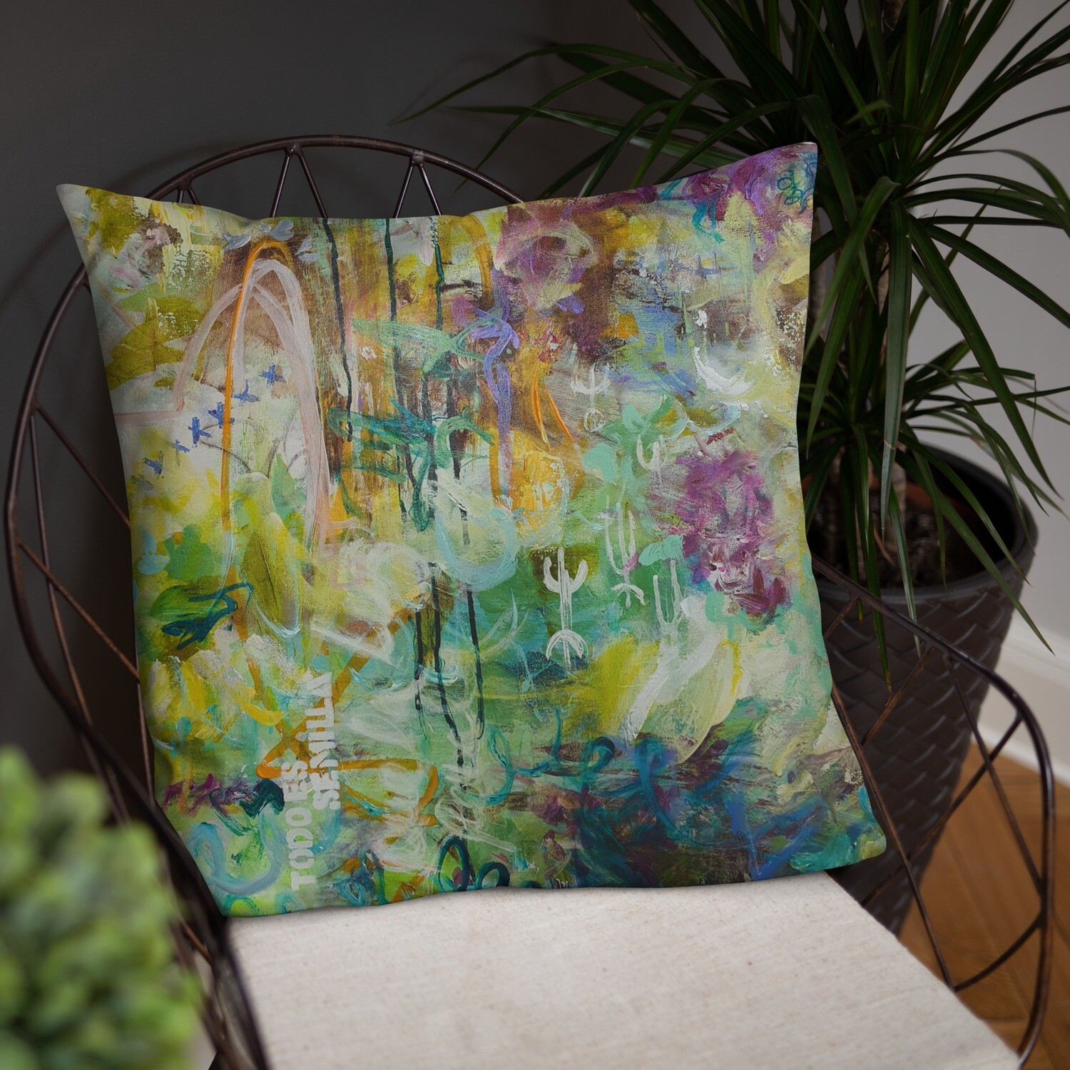 FUNDA DE COJIN, INSPIRACION OBRA ORIGINAL MAGABUNDA: OBRA &quot;LORETO&quot; (para vivir bonito) Basic Pillow case - Various sizes