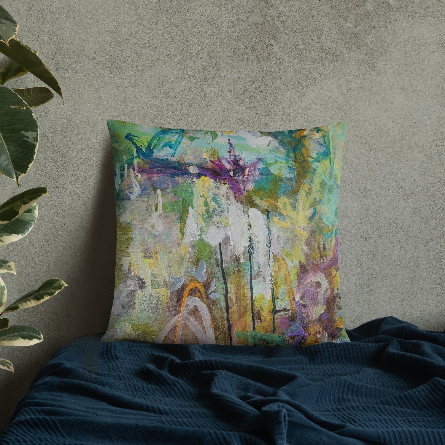 FUNDA DE COJIN, INSPIRACION OBRA ORIGINAL MAGABUNDA: OBRA &quot;LORETO&quot; (para vivir bonito) Basic Pillow case - Various sizes