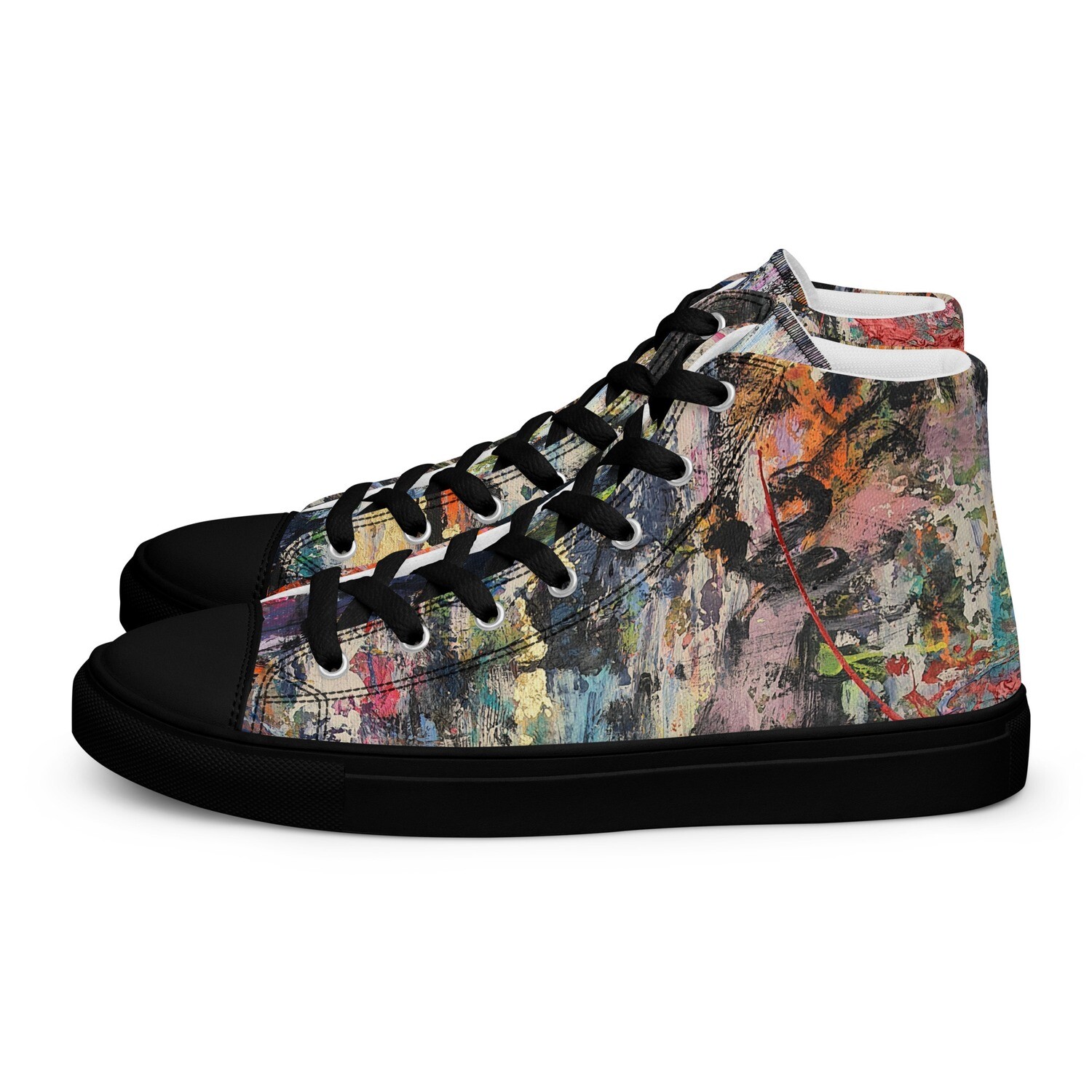 TENIS DE MODA DE LONETA de inspiracion MAGABUNDA: Obra original ECSTATIC DANCERS. Women’s high top canvas shoes