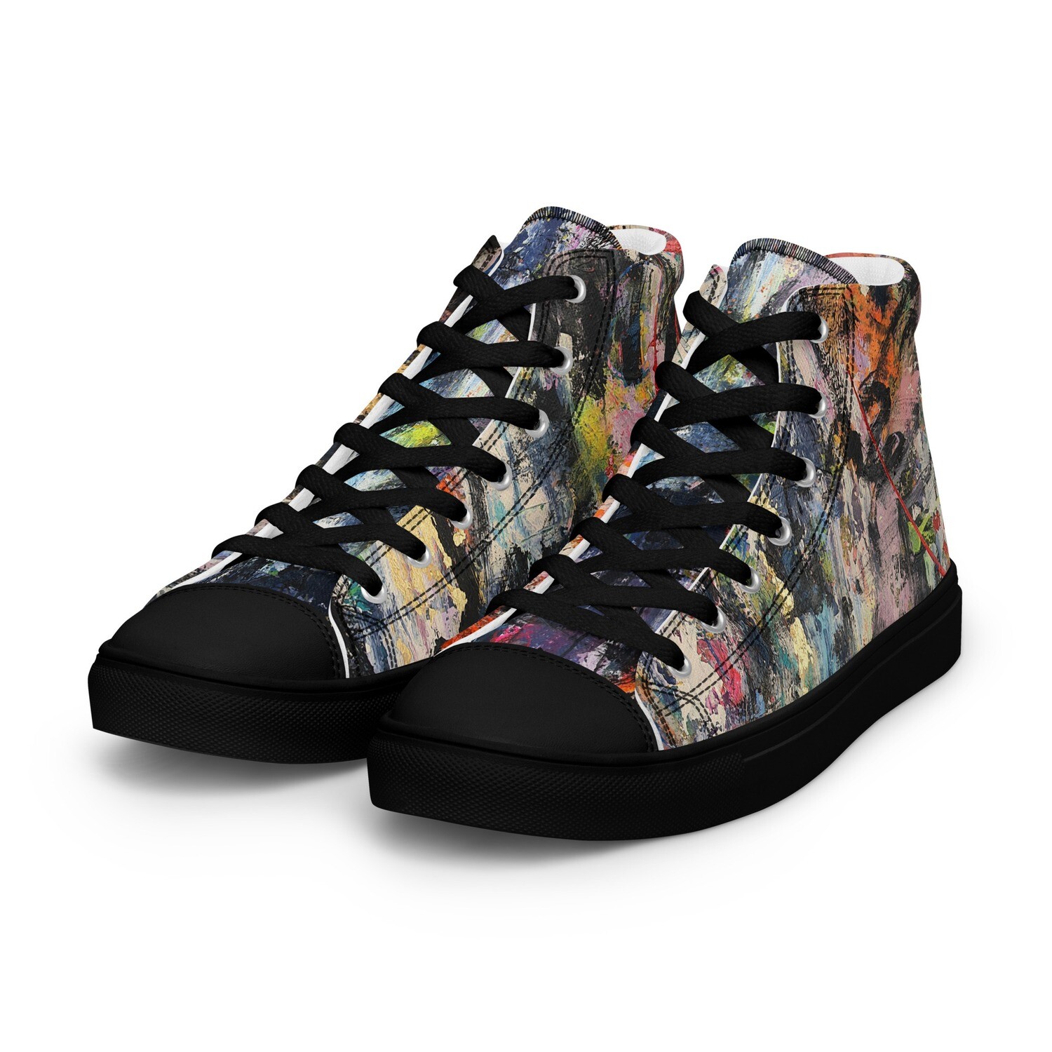 TENIS DE MODA DE LONETA de inspiracion MAGABUNDA: Obra original ECSTATIC DANCERS. Women’s high top canvas shoes