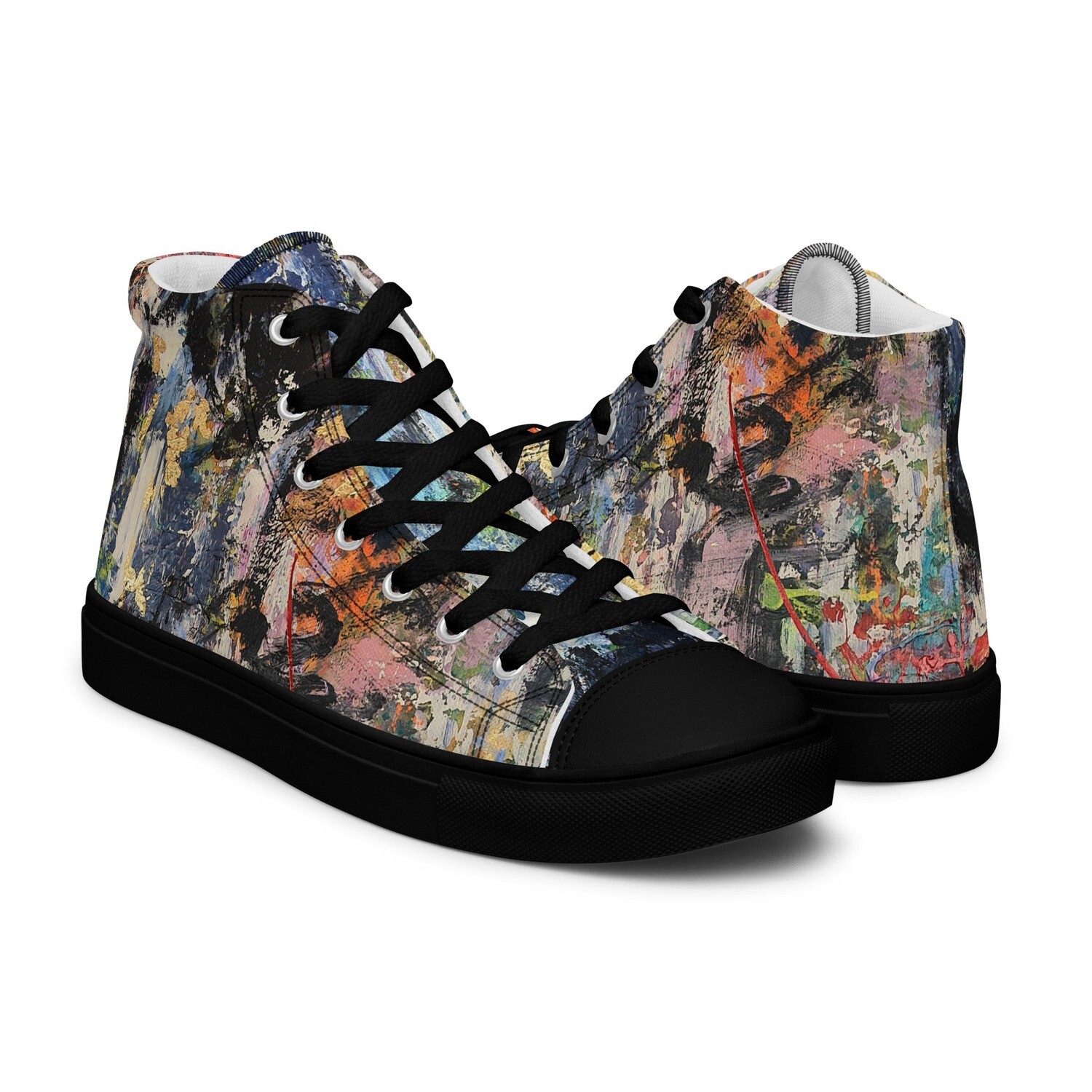 TENIS DE MODA DE LONETA de inspiracion MAGABUNDA: Obra original ECSTATIC DANCERS. Women’s high top canvas shoes
