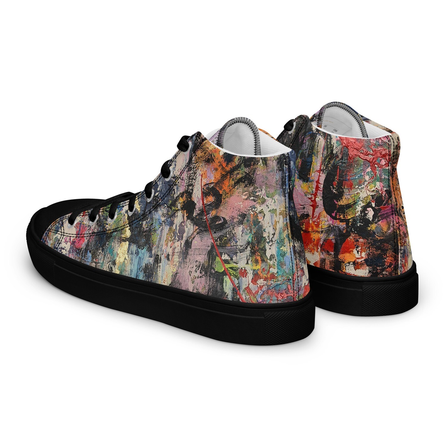TENIS DE MODA DE LONETA de inspiracion MAGABUNDA: Obra original ECSTATIC DANCERS. Women’s high top canvas shoes