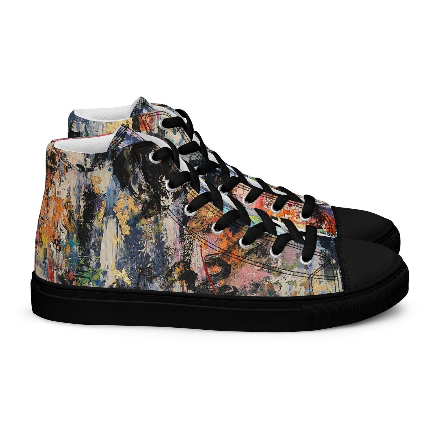 TENIS DE MODA DE LONETA de inspiracion MAGABUNDA: Obra original ECSTATIC DANCERS. Women’s high top canvas shoes
