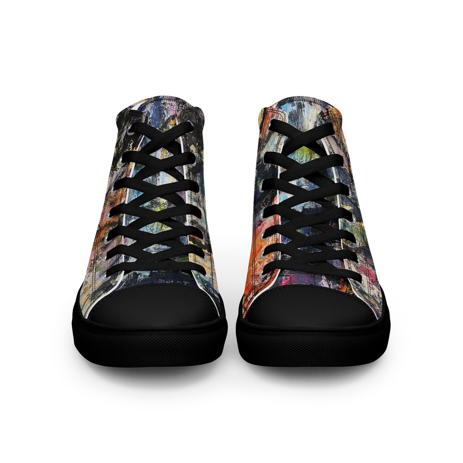 TENIS DE MODA DE LONETA de inspiracion MAGABUNDA: Obra original ECSTATIC DANCERS. Women’s high top canvas shoes