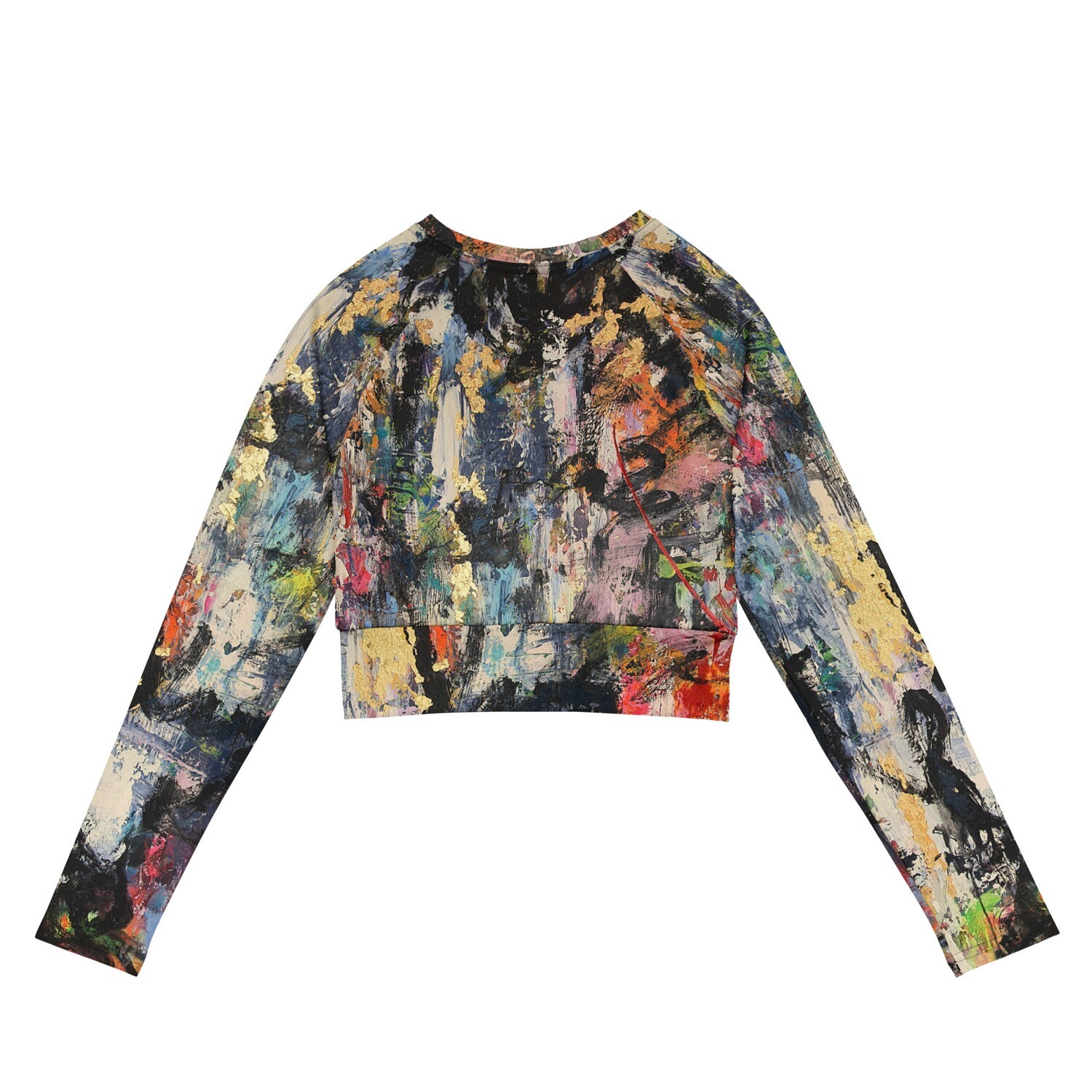 ARTE PARA VESTIR de inspiracion MAGABUNDA: de Obra &quot;ECSTATIC DANCERS&quot; Crop top manga larga con spandex (Vestir bonito) /Recycled long-sleeve crop top