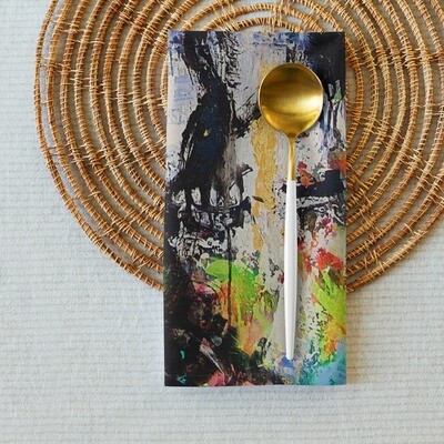 SERVILLETAS DE TELA (4) de inspiración MAGABUNDA: Obra &quot;ECSTATIC DANCERS&quot; (Para vivir bonito) / Cloth napkin set