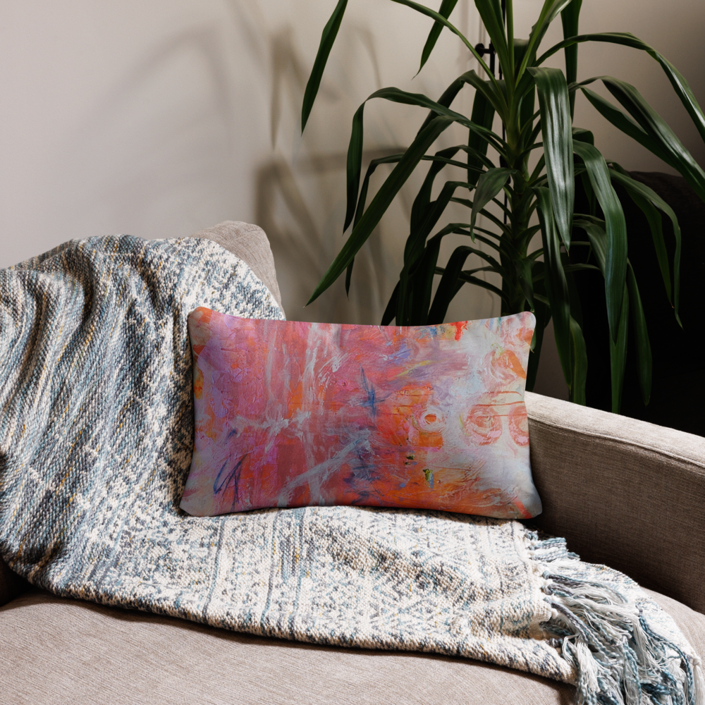 COJIN CON FUNDA de INSPIRACION MAGABUNDA de obra ORIGINAL &quot;BLOOM&quot;  (para vivir bonito): Funda de cojín (con relleno) / Basic Pillow cushion - Various sizes