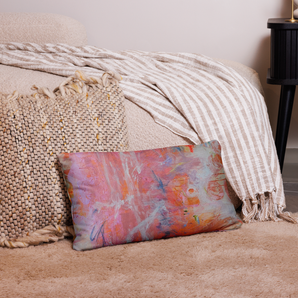 COJIN CON FUNDA de INSPIRACION MAGABUNDA de obra ORIGINAL &quot;BLOOM&quot;  (para vivir bonito): Funda de cojín (con relleno) / Basic Pillow cushion - Various sizes