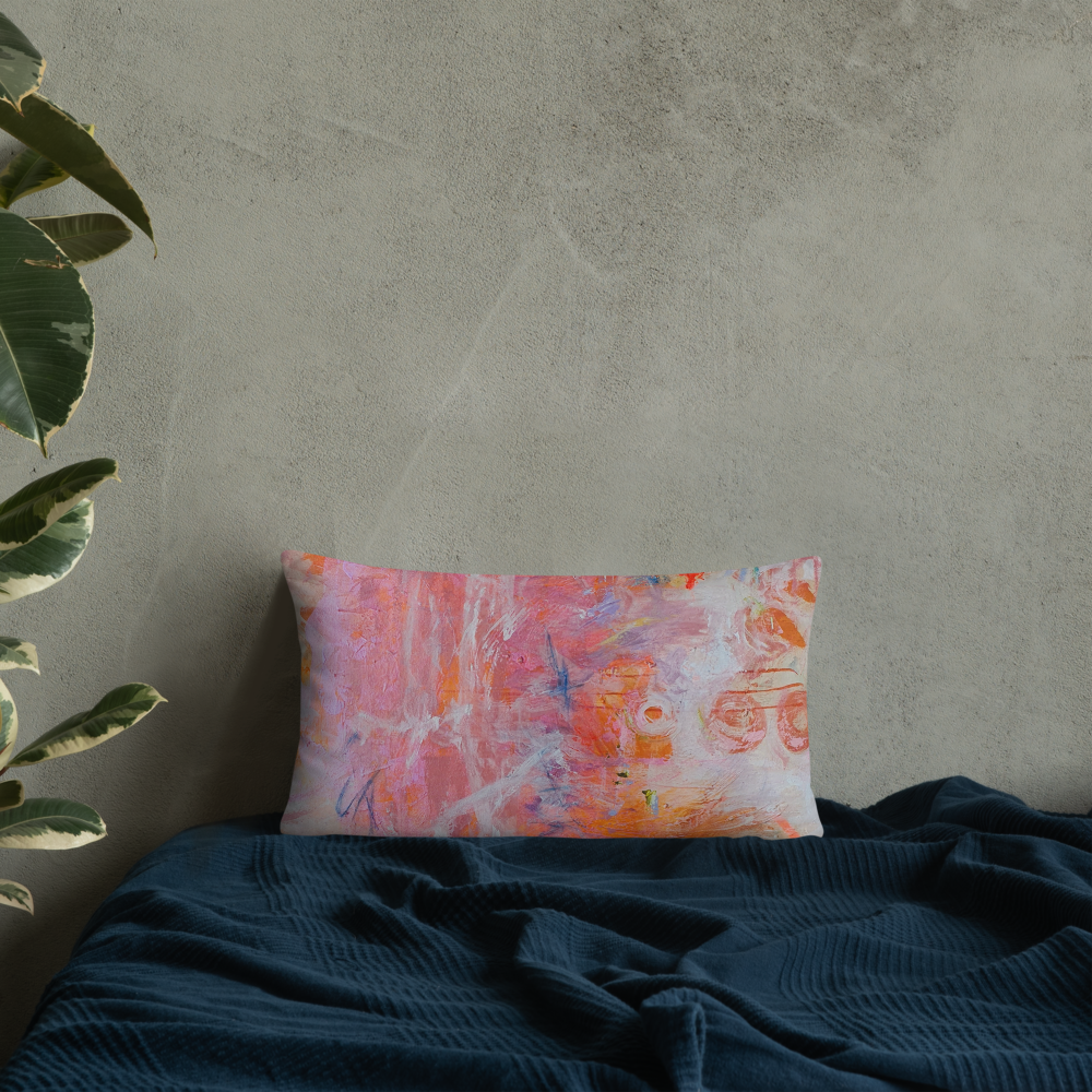 COJIN CON FUNDA de INSPIRACION MAGABUNDA de obra ORIGINAL &quot;BLOOM&quot;  (para vivir bonito): Funda de cojín (con relleno) / Basic Pillow cushion - Various sizes