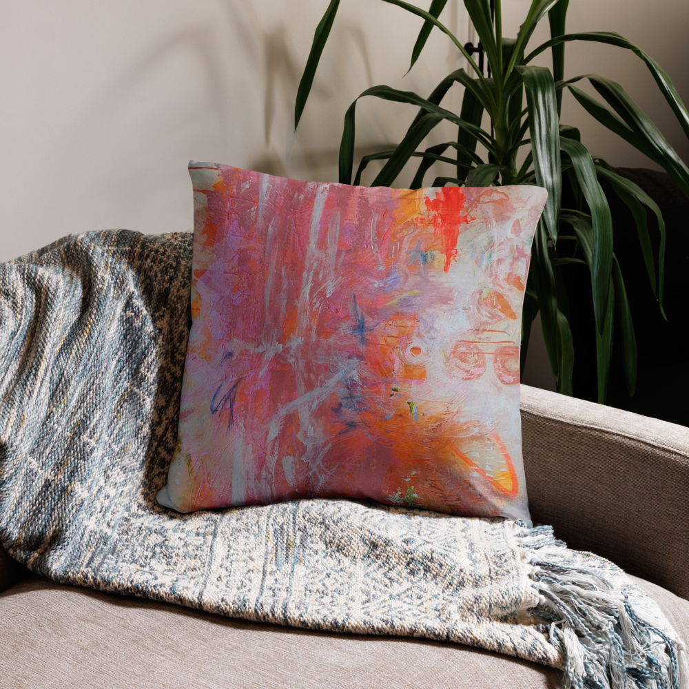 COJIN CON FUNDA de INSPIRACION MAGABUNDA de obra ORIGINAL &quot;BLOOM&quot;  (para vivir bonito): Funda de cojín (con relleno) / Basic Pillow cushion - Various sizes