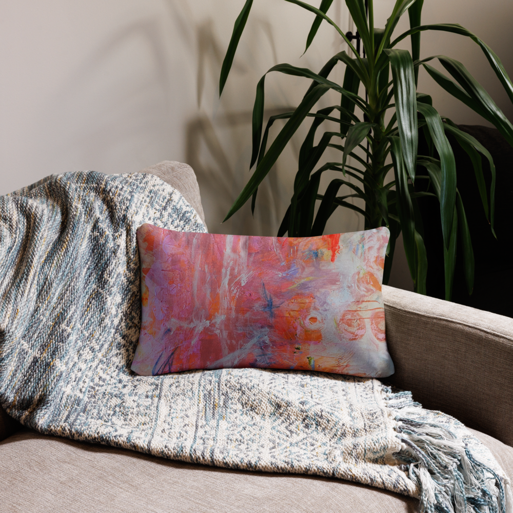 COJIN CON FUNDA de INSPIRACION MAGABUNDA de obra ORIGINAL &quot;BLOOM&quot;  (para vivir bonito): Funda de cojín (con relleno) / Basic Pillow cushion - Various sizes