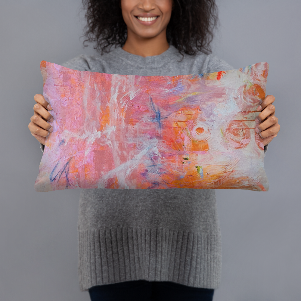 COJIN CON FUNDA de INSPIRACION MAGABUNDA de obra ORIGINAL &quot;BLOOM&quot;  (para vivir bonito): Funda de cojín (con relleno) / Basic Pillow cushion - Various sizes