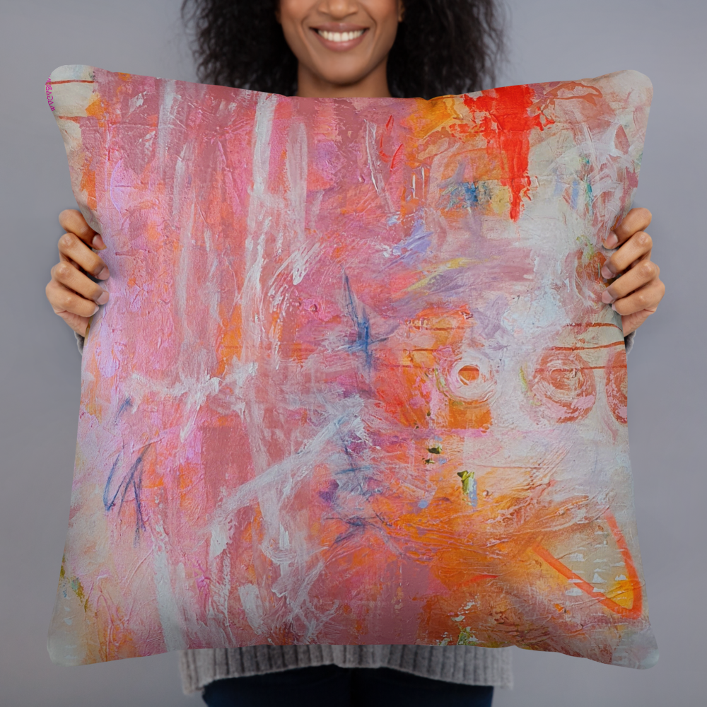 COJIN CON FUNDA de INSPIRACION MAGABUNDA de obra ORIGINAL &quot;BLOOM&quot;  (para vivir bonito): Funda de cojín (con relleno) / Basic Pillow cushion - Various sizes