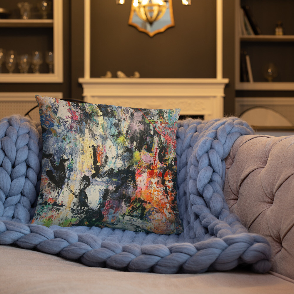 COJIN CON FUNDA de INSPIRACION MAGABUNDA de obra ORIGINAL: ECSTATIC DANCERS Basic Pillow Cover and cushion insert