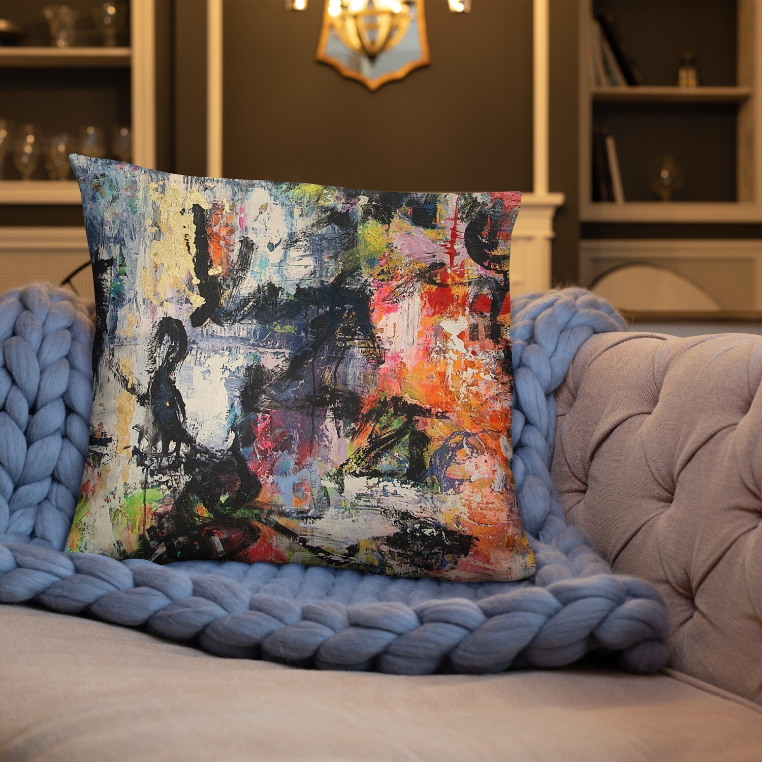 COJIN CON FUNDA de INSPIRACION MAGABUNDA de obra ORIGINAL: ECSTATIC DANCERS Basic Pillow Cover and cushion insert