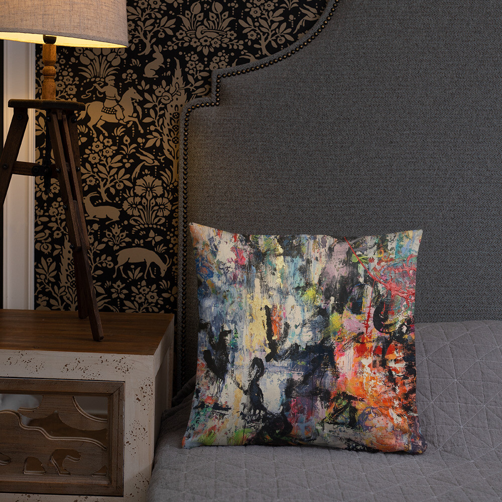 COJIN CON FUNDA de INSPIRACION MAGABUNDA de obra ORIGINAL: ECSTATIC DANCERS Basic Pillow Cover and cushion insert