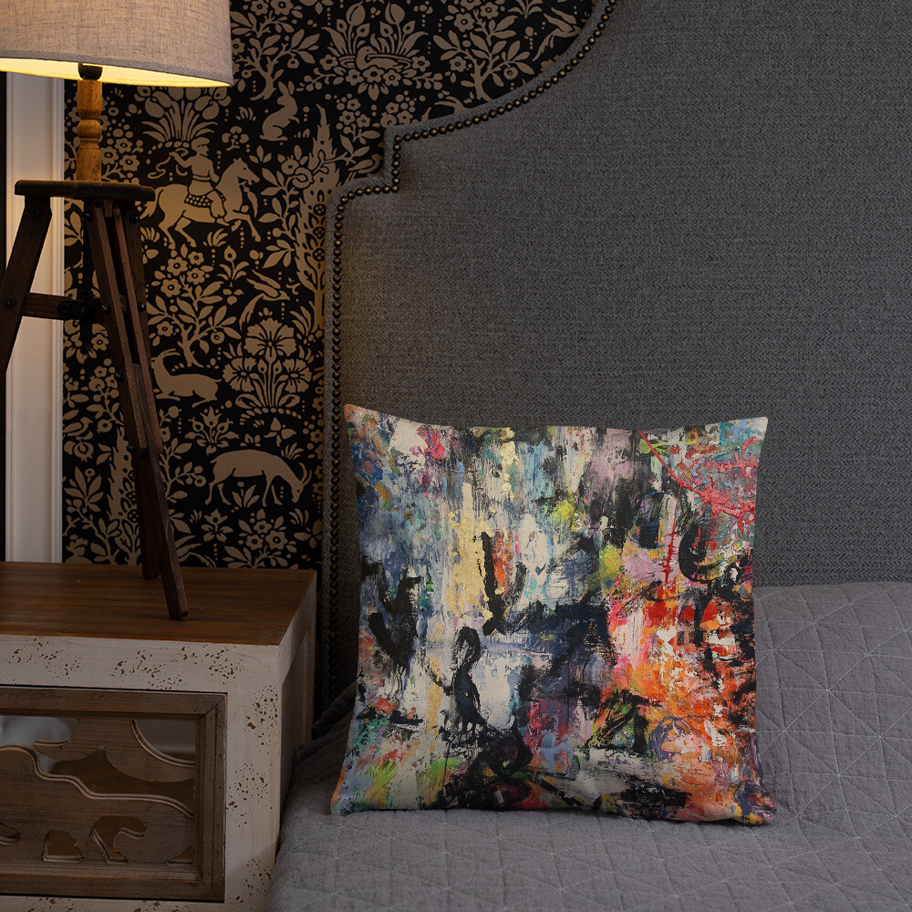 COJIN CON FUNDA de INSPIRACION MAGABUNDA de obra ORIGINAL: ECSTATIC DANCERS Basic Pillow Cover and cushion insert