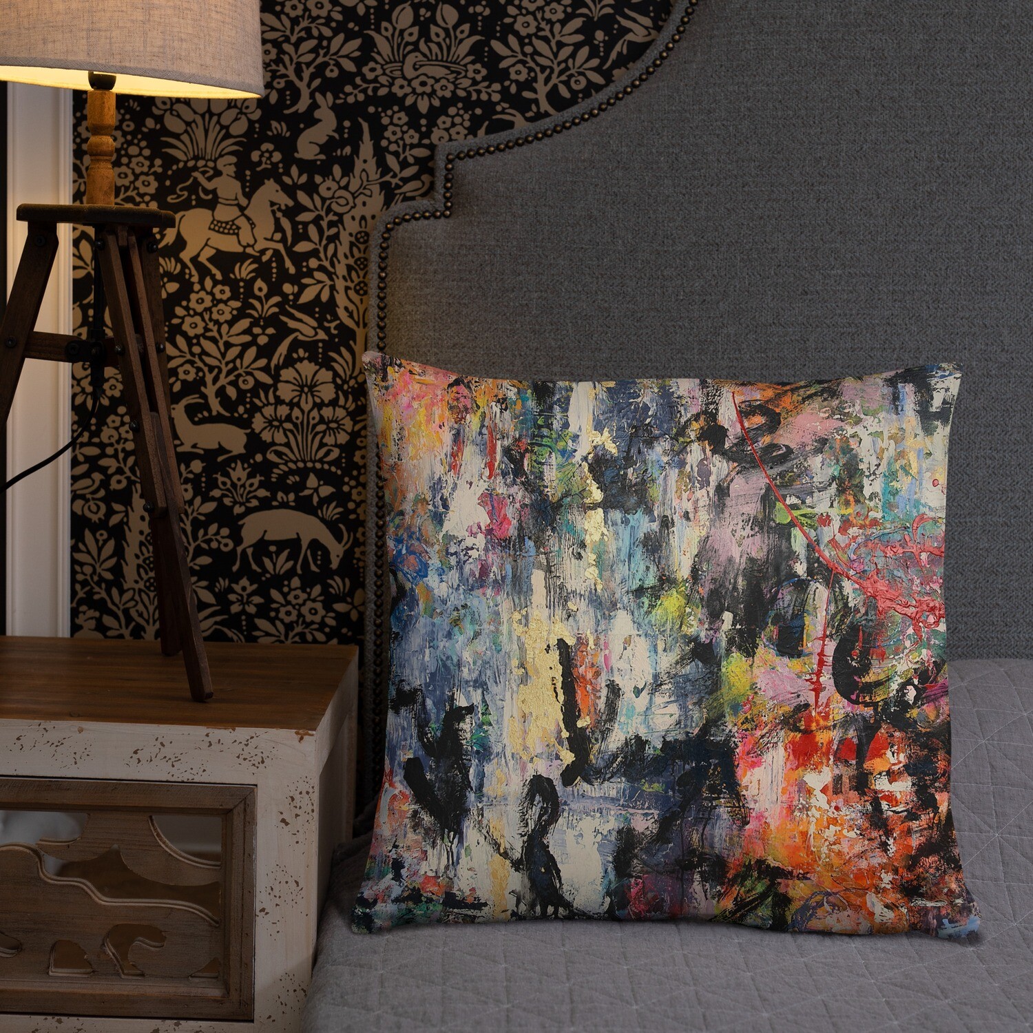 COJIN CON FUNDA de INSPIRACION MAGABUNDA de obra ORIGINAL: ECSTATIC DANCERS Basic Pillow Cover and cushion insert