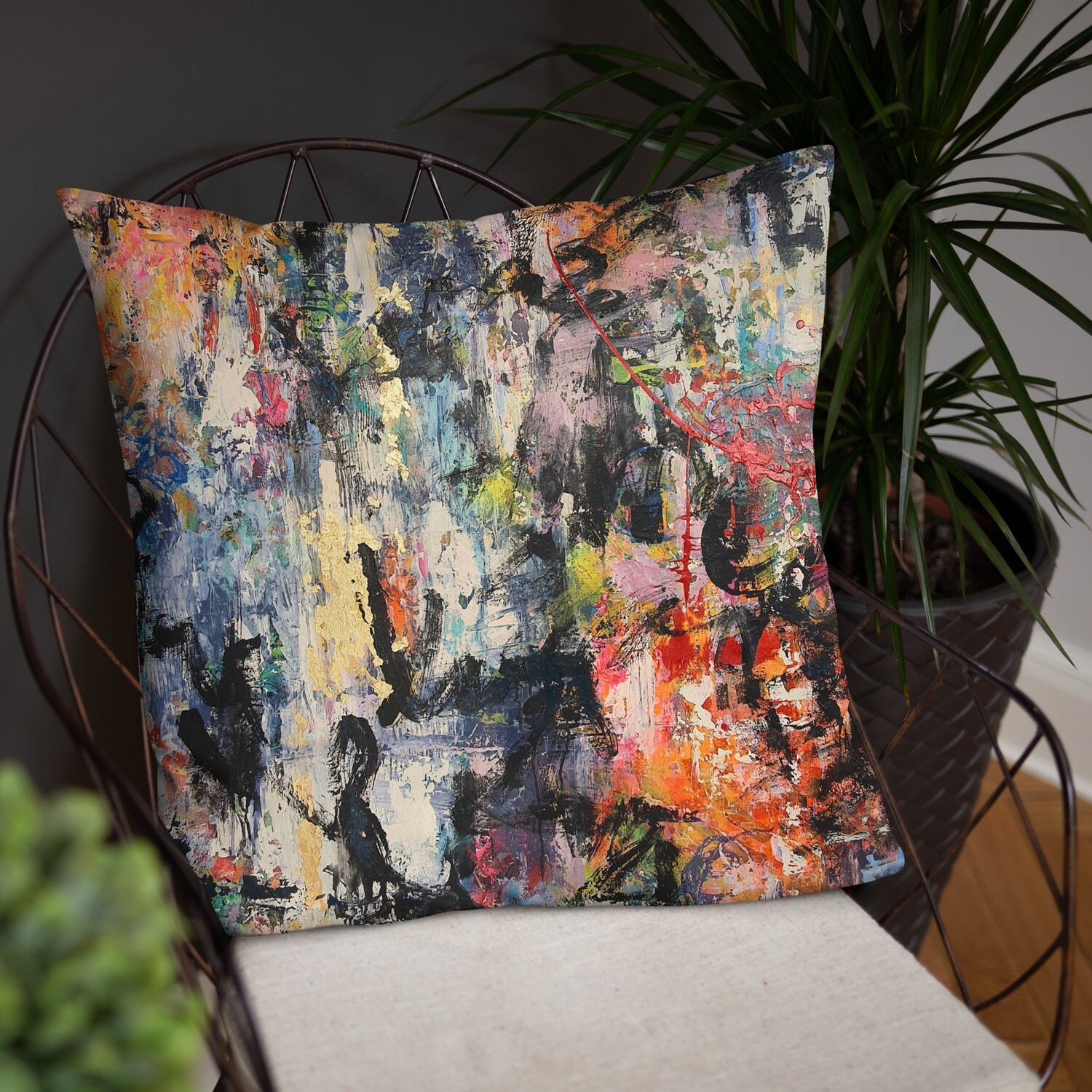 COJIN CON FUNDA de INSPIRACION MAGABUNDA de obra ORIGINAL: ECSTATIC DANCERS Basic Pillow Cover and cushion insert