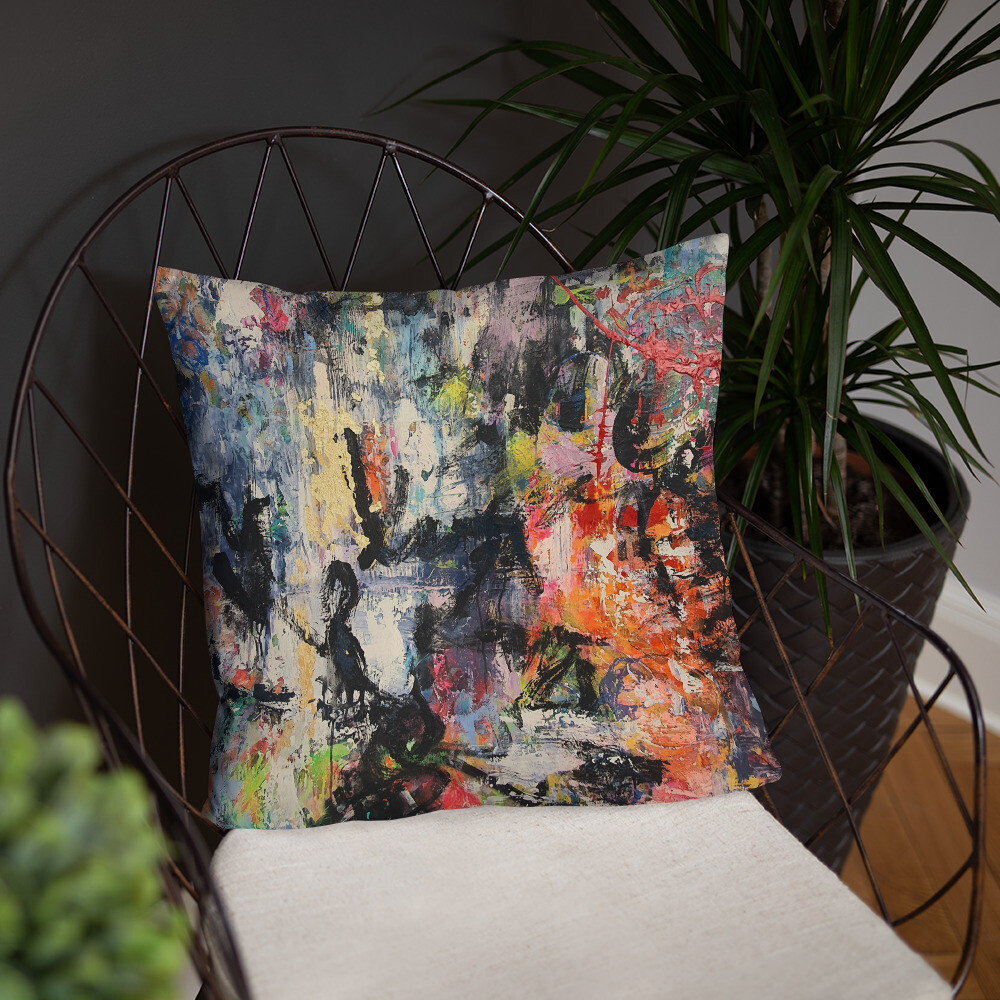 COJIN CON FUNDA de INSPIRACION MAGABUNDA de obra ORIGINAL: ECSTATIC DANCERS Basic Pillow Cover and cushion insert