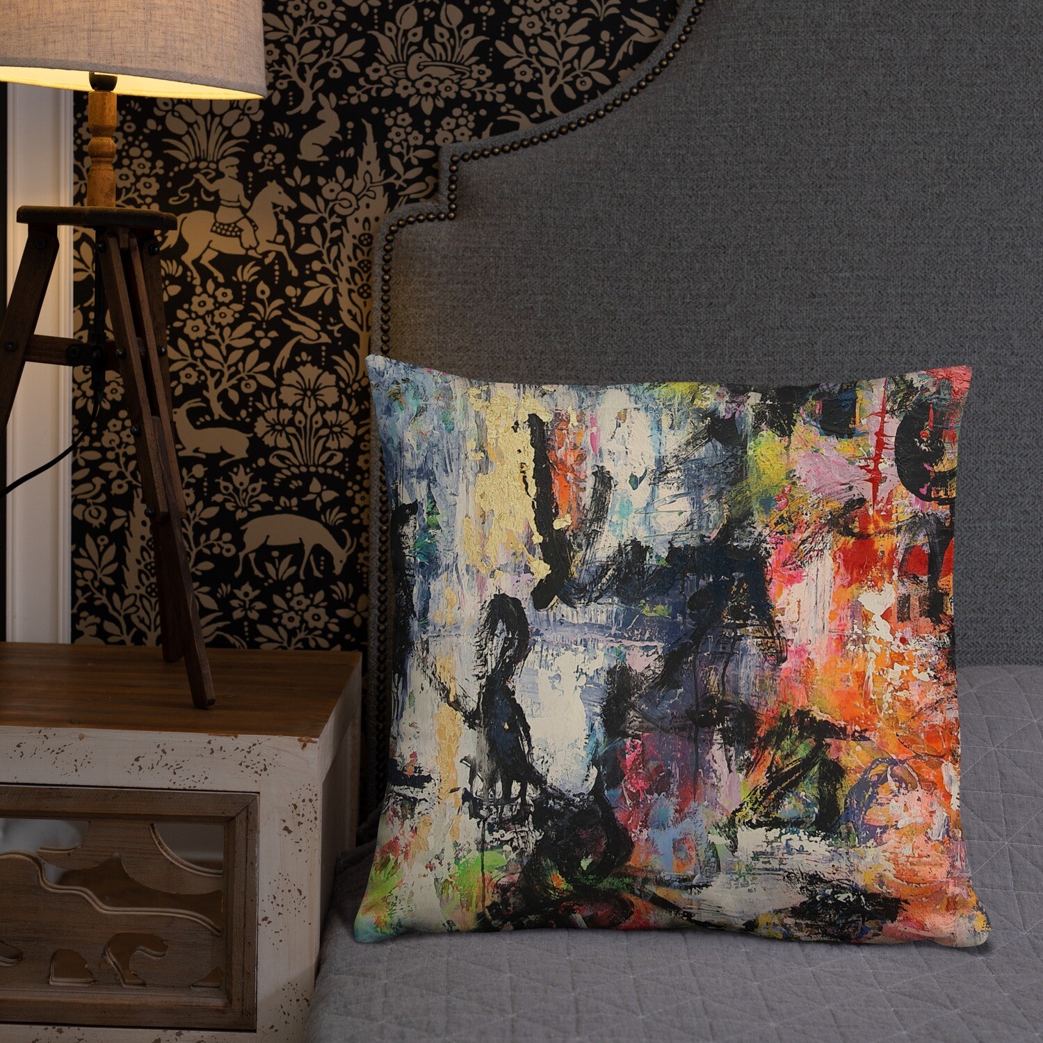 COJIN CON FUNDA de INSPIRACION MAGABUNDA de obra ORIGINAL: ECSTATIC DANCERS Basic Pillow Cover and cushion insert