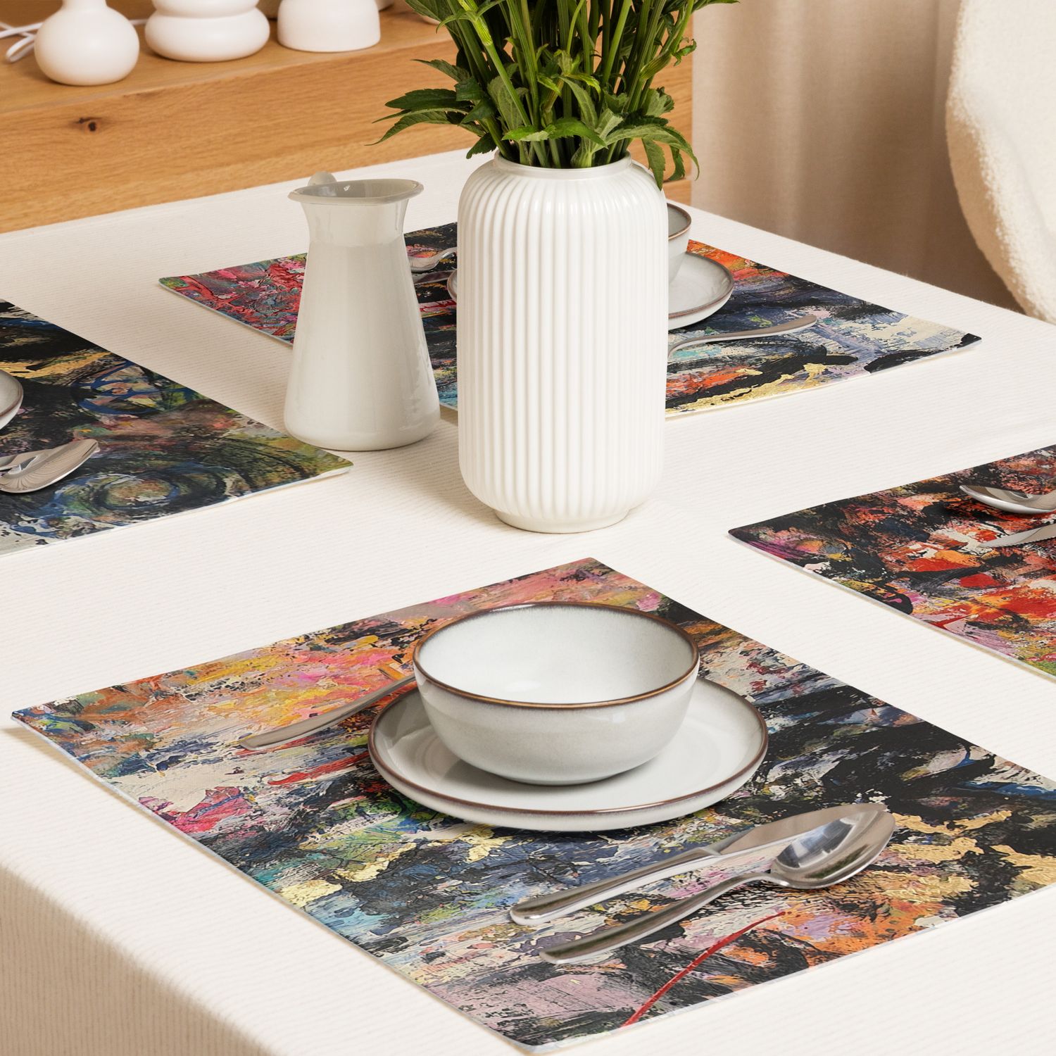 ECSTATIC DANCERS - Juego de 4  Individuales de tela - Custom MAGABUNDA Placemat Set of 4