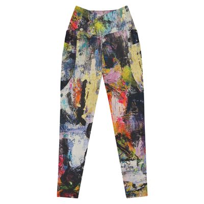 ARTE PARA VESTIR: Leggins de moda diseño especial  MAGABUNDA de gran calidad. Crossover leggings with pockets