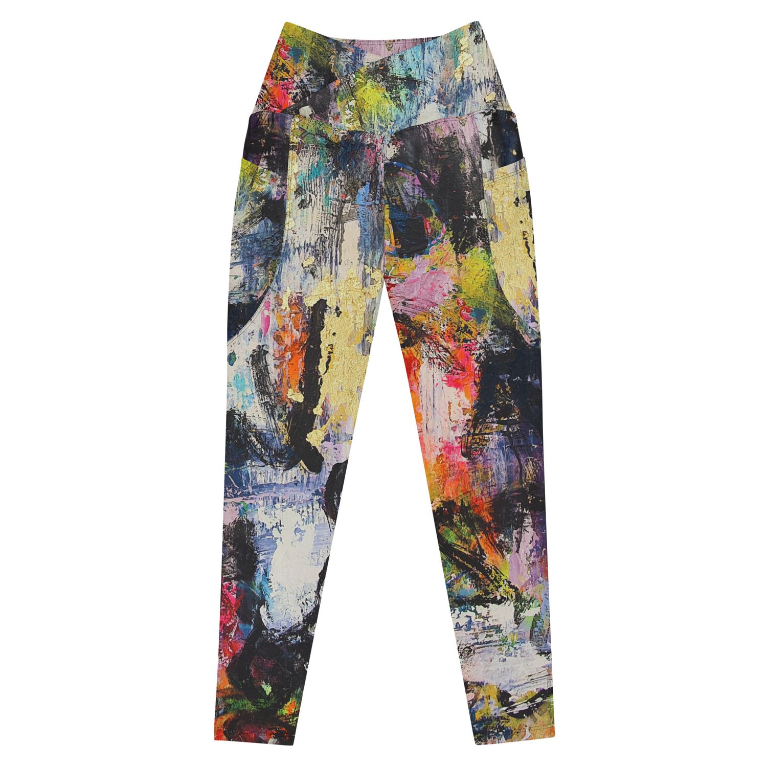 ARTE PARA VESTIR: Leggins de moda diseño especial  MAGABUNDA de gran calidad. Crossover leggings with pockets