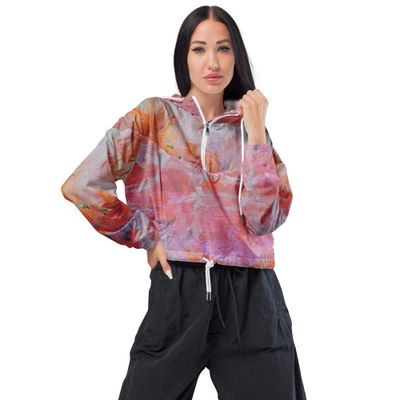 Rompevientos &quot;BLOOM&quot; moderno de tipo &quot;cropped&quot;/corto de marca MAGABUNDA Women’s cropped windbreaker